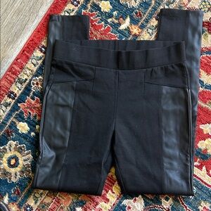 BCBGeneration Black Leggings with Stylish Accents
Pleather side panels